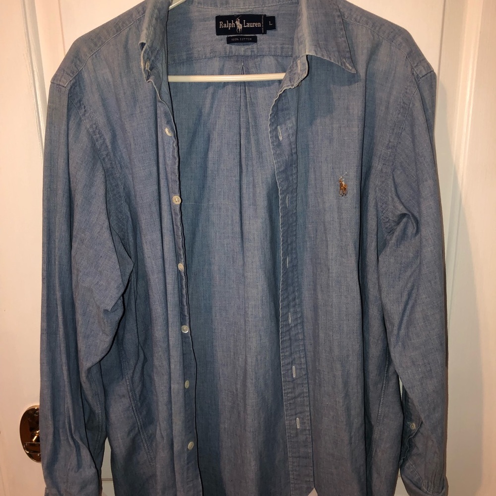 Ralph Lauren Long Sleeve Denim Flannal